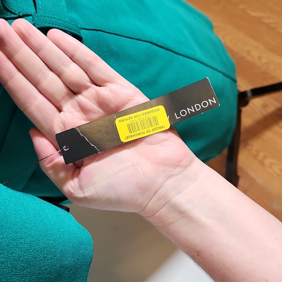 NWT MAGGY LONDON Women's Rashida Green Midi Dress w/ Belt, Size 6 - Picture 13 of 13